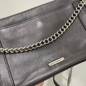 Gunmetal Grey Crossbody Bag, Rebecca Minkoff, O/S